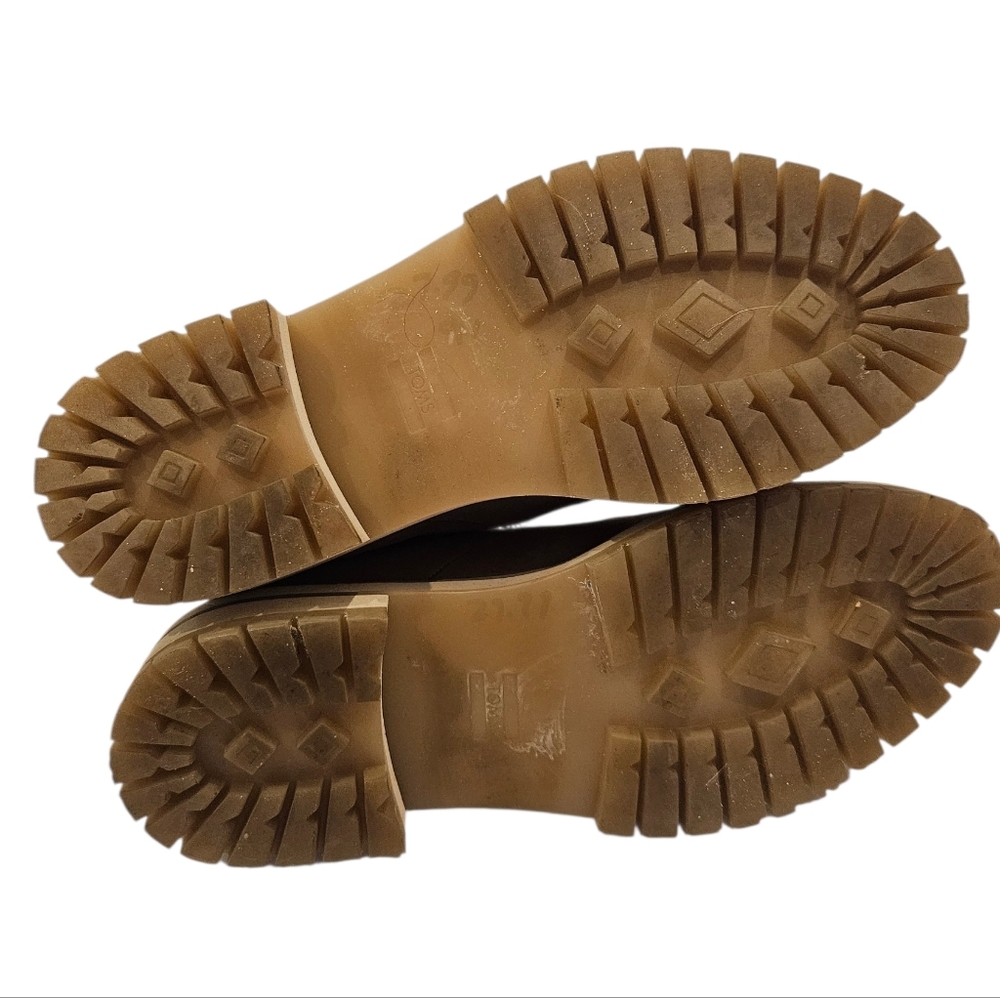 TOMS Frankie Boot Lace-up Sz.7.5 Tan Leather - Picture 11 of 16